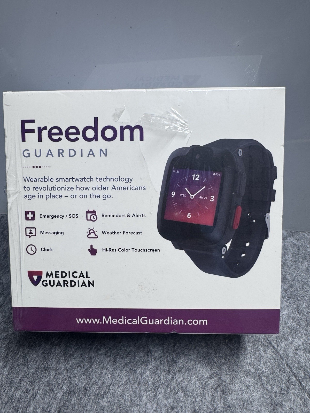 New Medical Guardian Freedom Guardian Medical Alert Smartwatch – Black