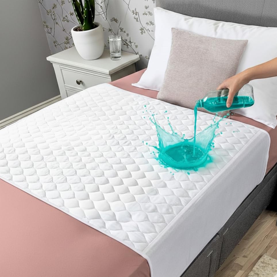 Hygge Sheets®️ Organic Washable Incontinence Bed Pads with Tucks – 100% Water…