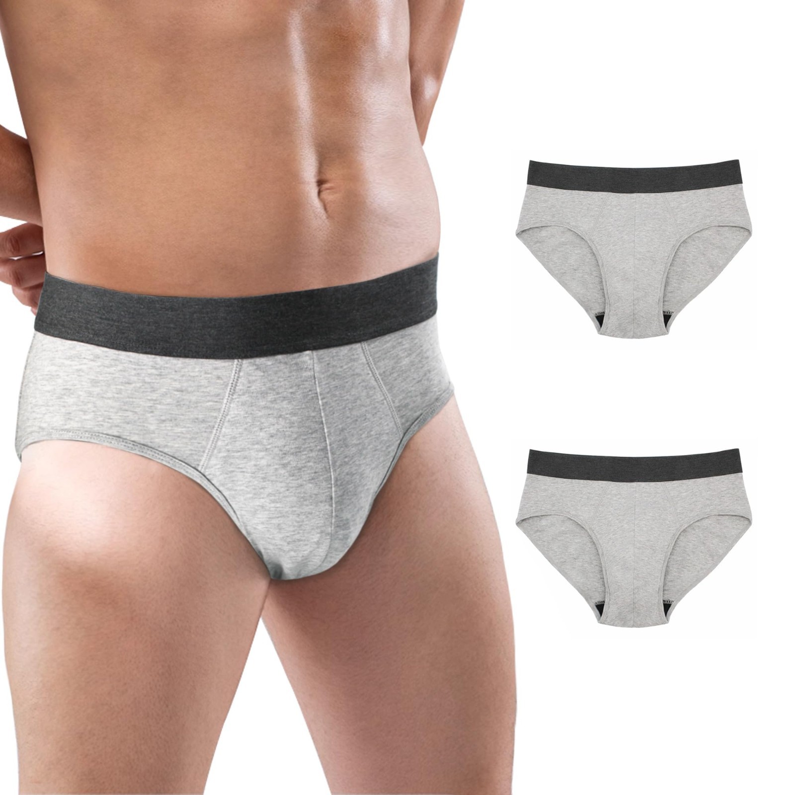 BATTEWA Men’s Incontinence Underwear Bladder Leakage 100mL Leakproof Briefs 4XL