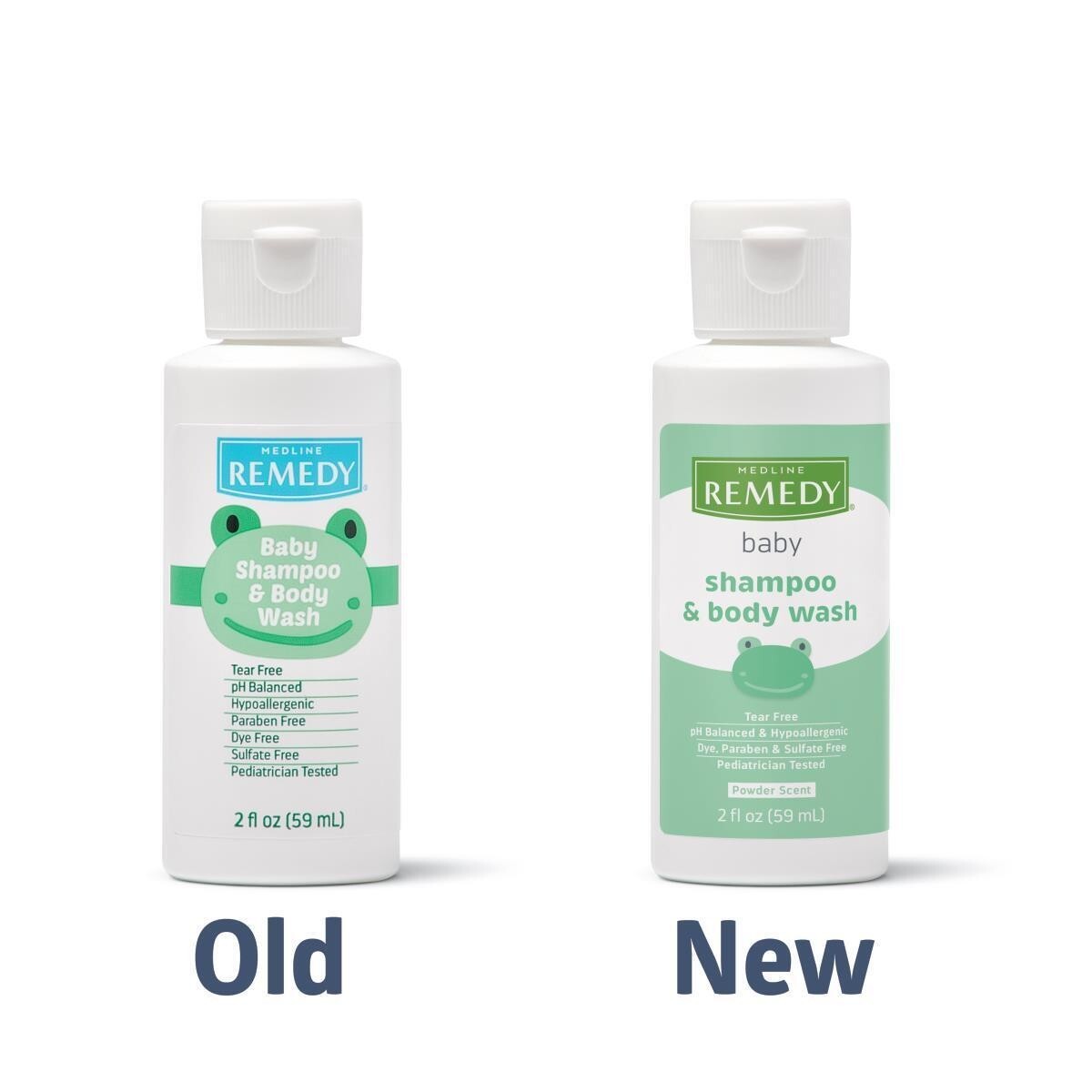 Remedy Baby Shampoo & Body Wash Tear Free Powder Scent Flip Top 2 oz. 3 Pack