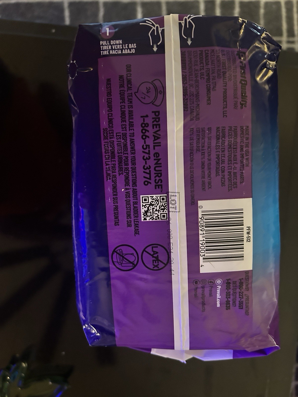 Prevail Per-Fit Daily Underwear, Size M, 20ct each pack (16 Packs Available)