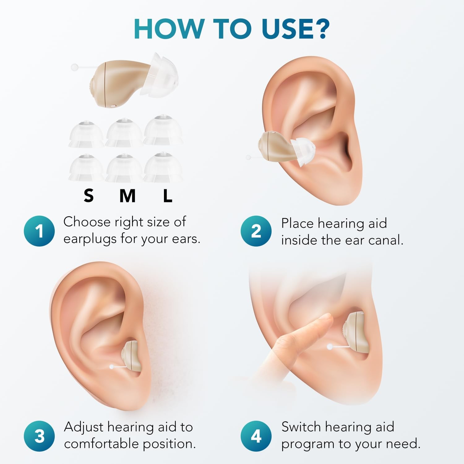 OTC Hearing Aids for Seniors, Rechargeable Hearing Aid Amplifiers