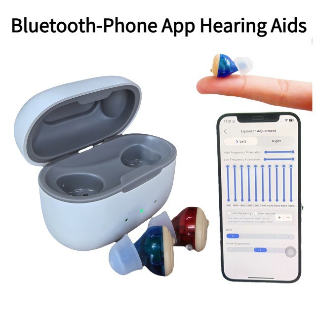 Bluetooth Rechargeable Hearing Aids For Seniors APP Control With Noise Reduction