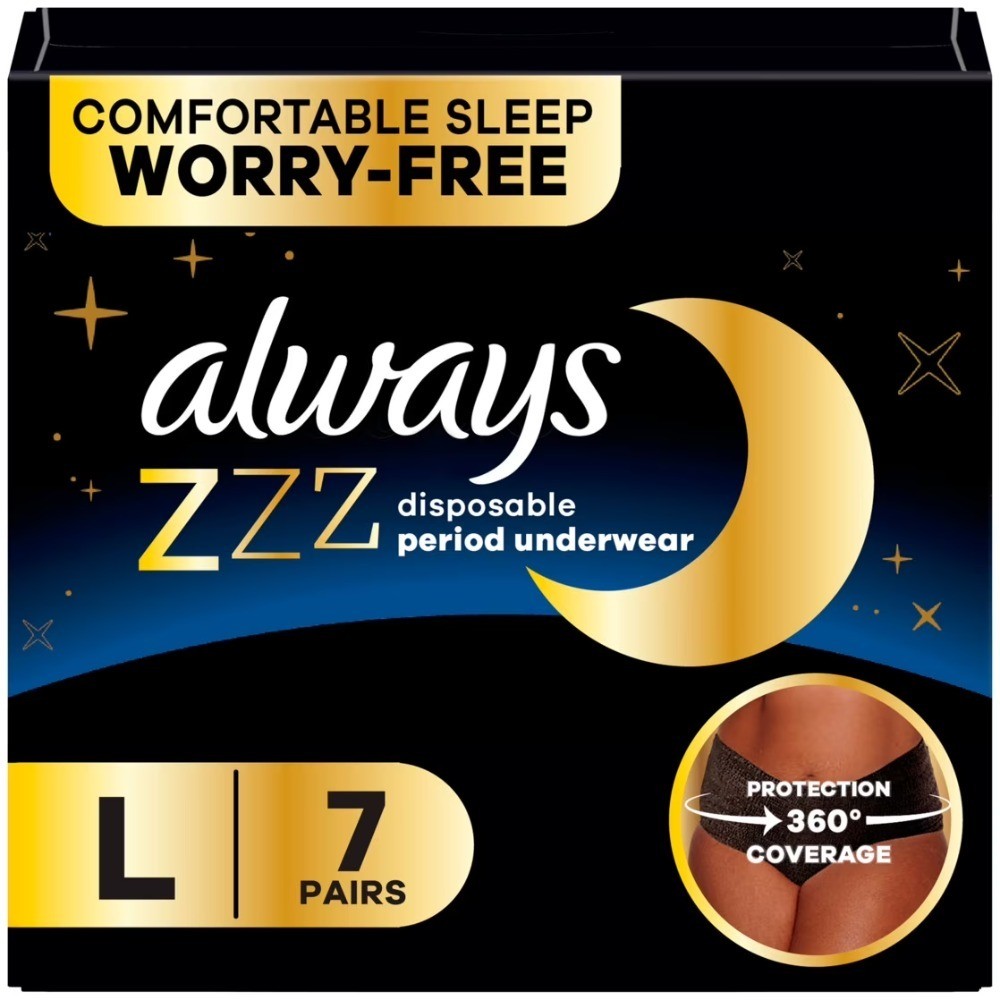 Overnight Disposable Period Underwear Large Size 7 Pack Incontinence Protection