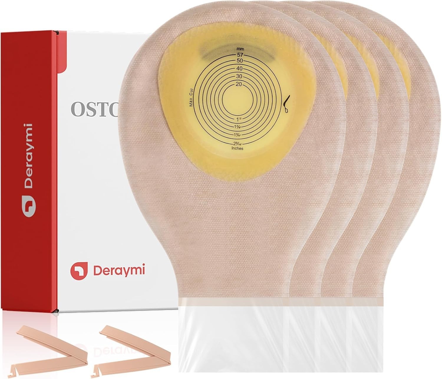 20 PACK Kids Colostomy Bag Skin-Friendly Ostomy Bag for Kids Cut-to-Fit 10–40mm