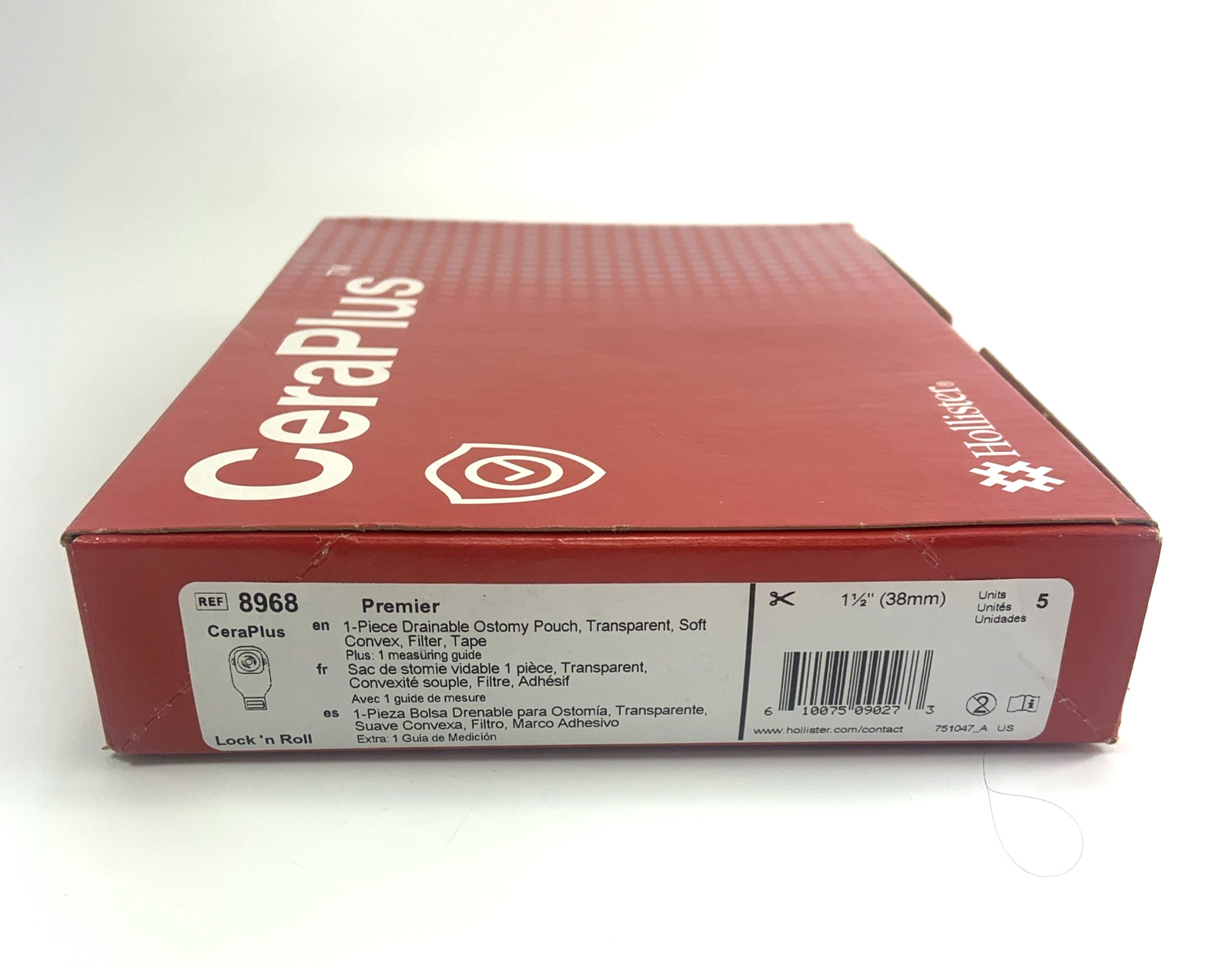 5 Hollister CeraPlus 8968 1pc Drainable Soft Convex Pouches 1 1/2″ Exp 2030