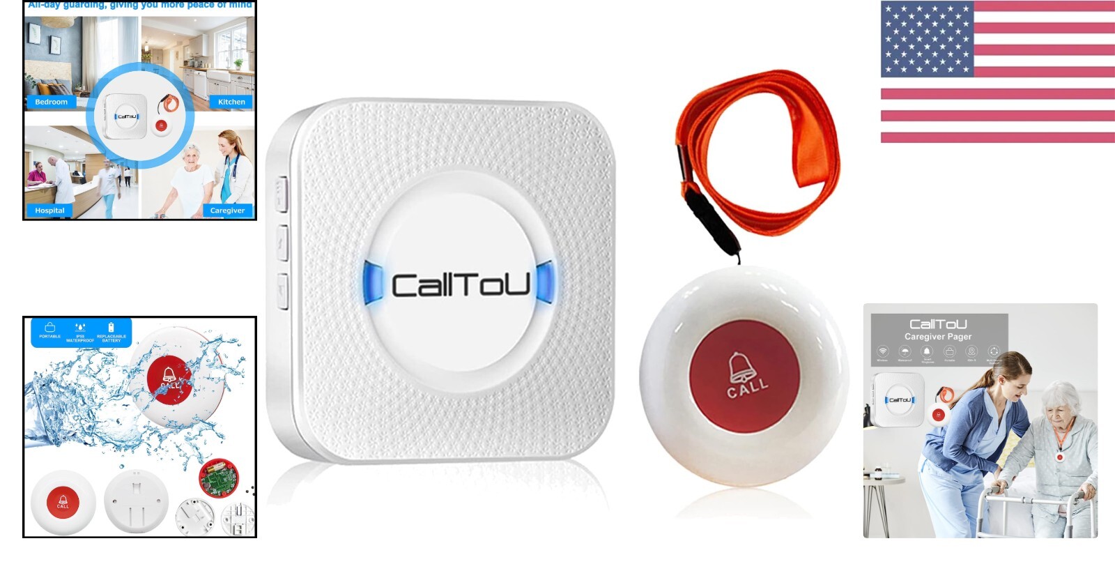 Premium Easy to Use Wireless Caregiver Pager – High Quality – 500+ ft Range