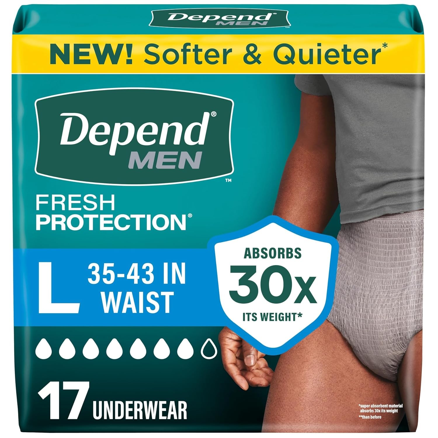 Adult Diapers for Men, Disposable Incontinence Underwear, Large Size, Adult