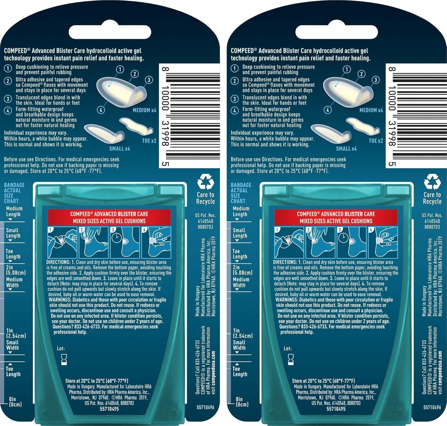 Luxury Hydrocolloid Blister Care Pads – 10 Mixed Sizes for Pain Relief & Healing