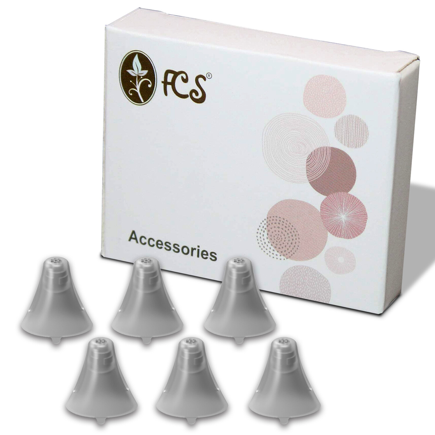 FCS Pack of 6 Click Sleeve 2.0 For Sony CRE-C10/E10 OTC Hearing Aid