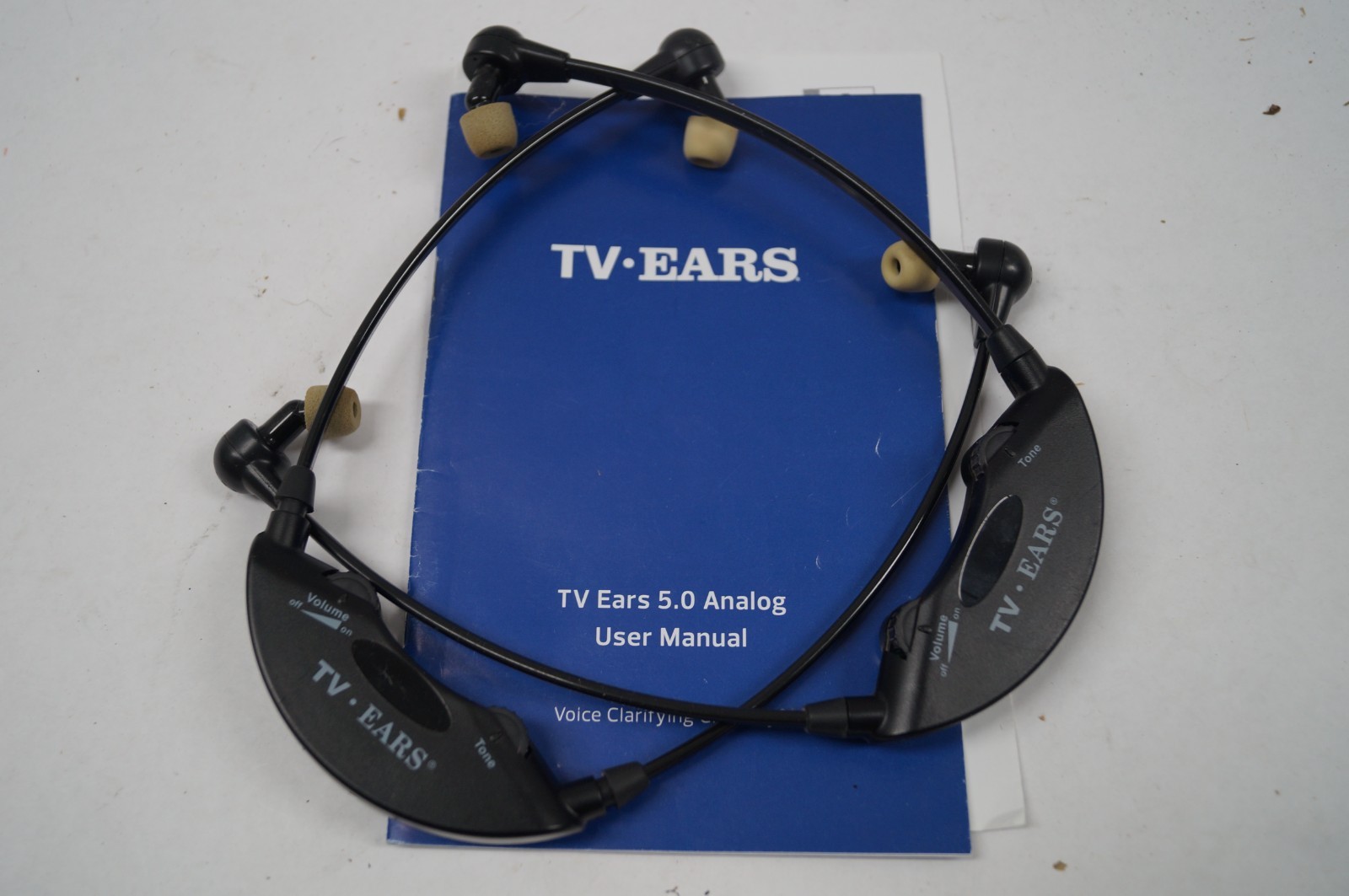 LOT (2) TV-Ears 5.0 Analog Clear Voice with User Manual No Charger WORKING F111