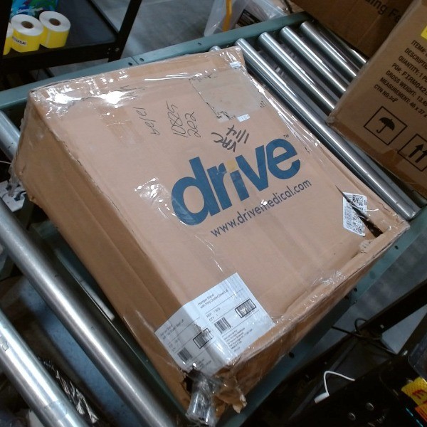 Drive Medical 13070 Chrome Steel Hamper Stand w/ Lid & Locking Casters.