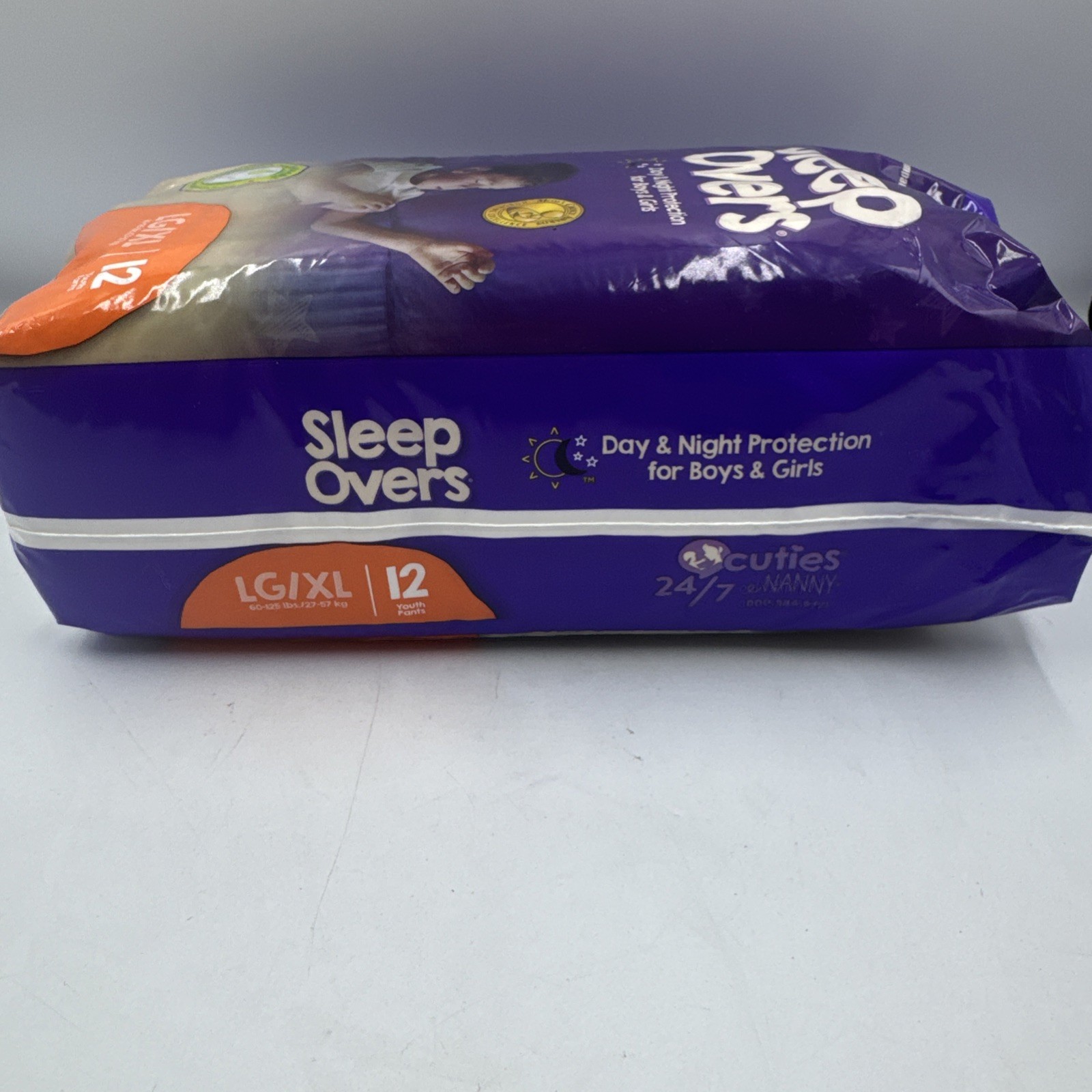 Sleep Overs Day & Nite Protection for Boys & Girls Size L-XL Pack of 12 Sealed