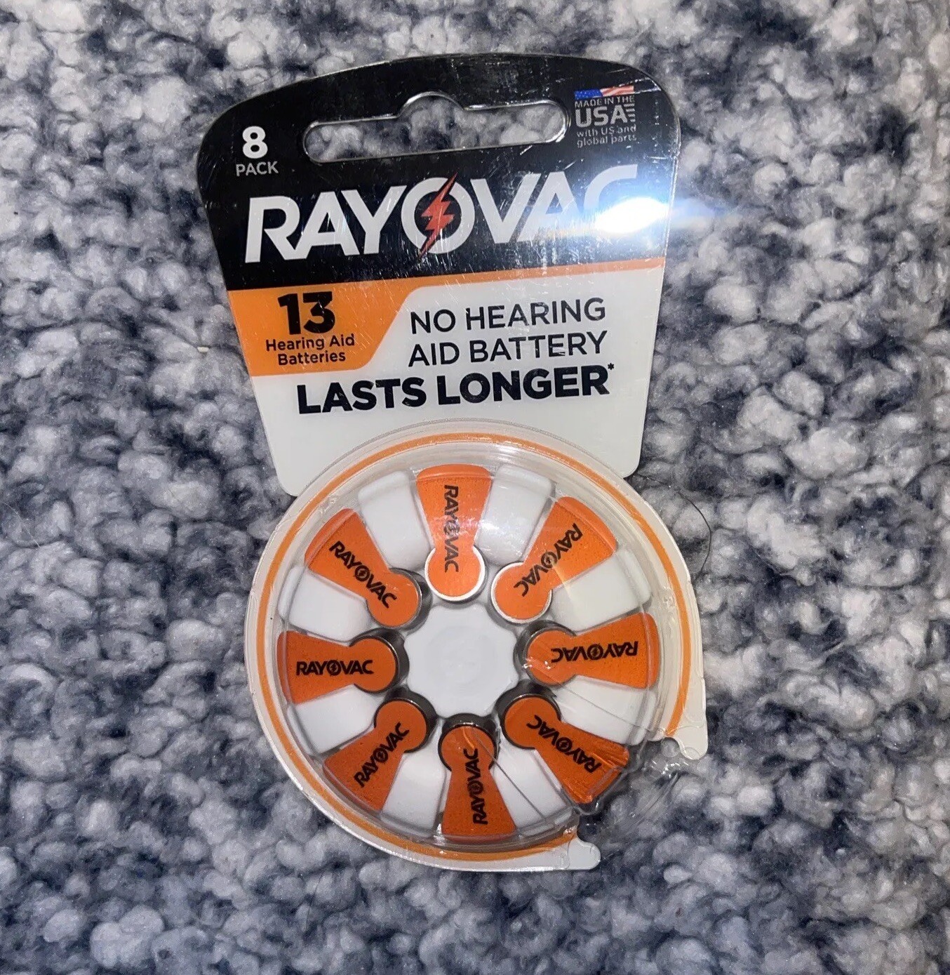 Rayovac Size13, Hearing Aid Batteries Made in USA Pack of 8 count EXP Mar 2023