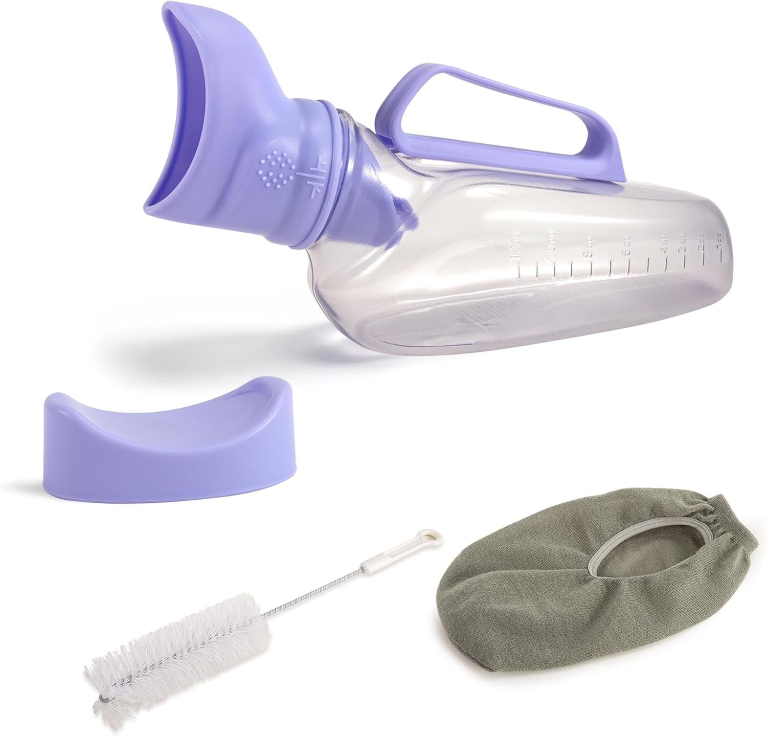 Female Urinal 40oz, Leak-Proof Urine Bottle with Handle for Bedside & Nightti…