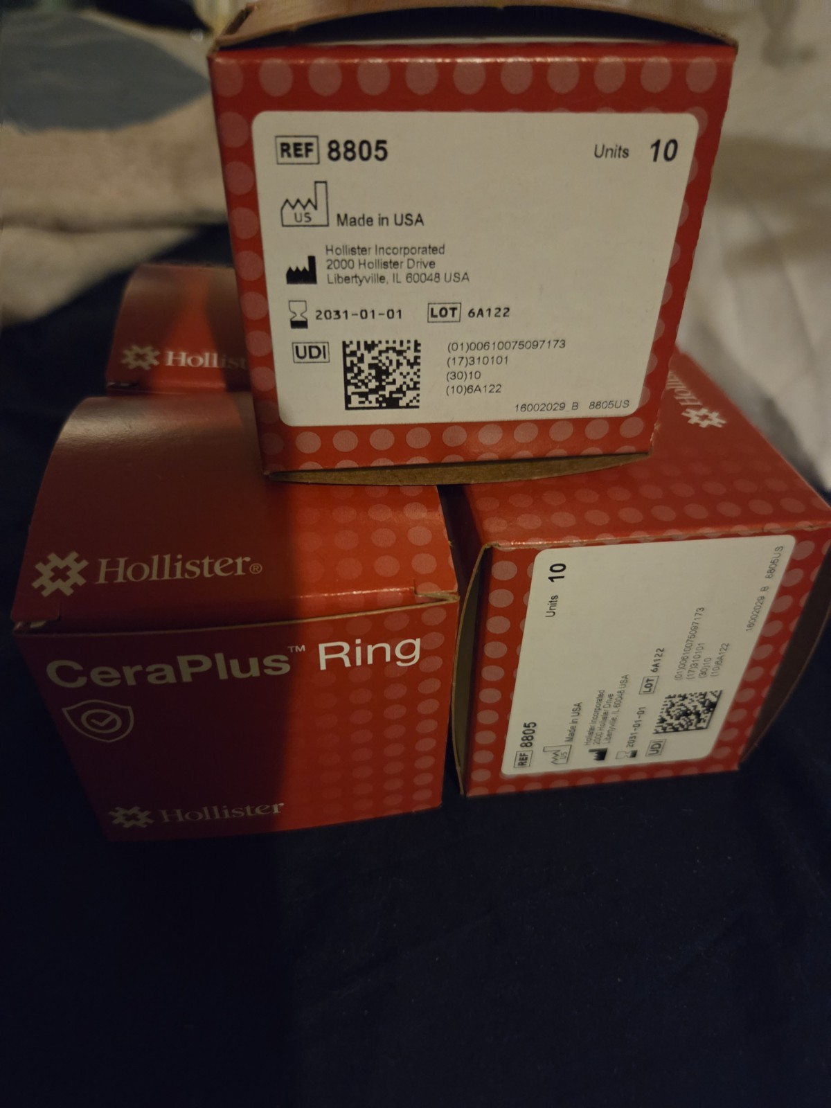 5 BOXES ~ Hollister 8805 Adapt CeraRing Barrier Rings 5 boxes, 10/box Free Ship