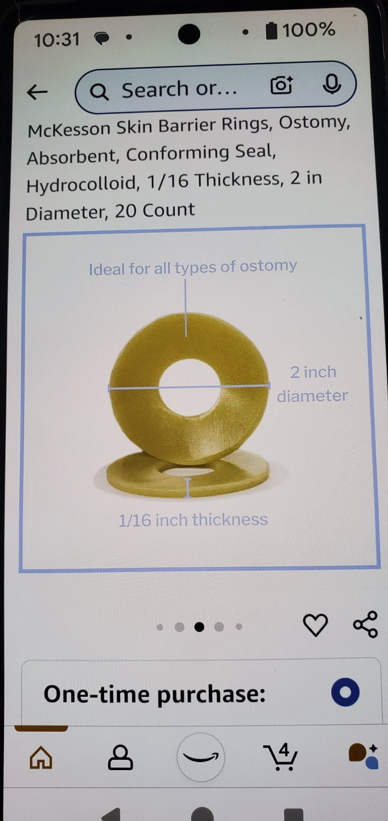 McKesson Moldable Standard Skin Barrier Ring For Ostomy 20 per Box