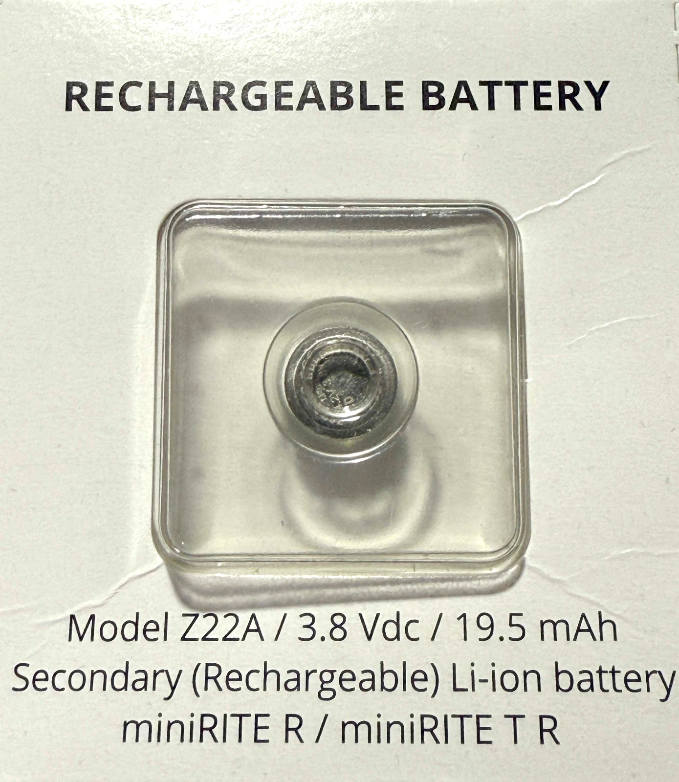 Oticon LI-ION 312 Rechargeable Battery Z22A, Model Z22a