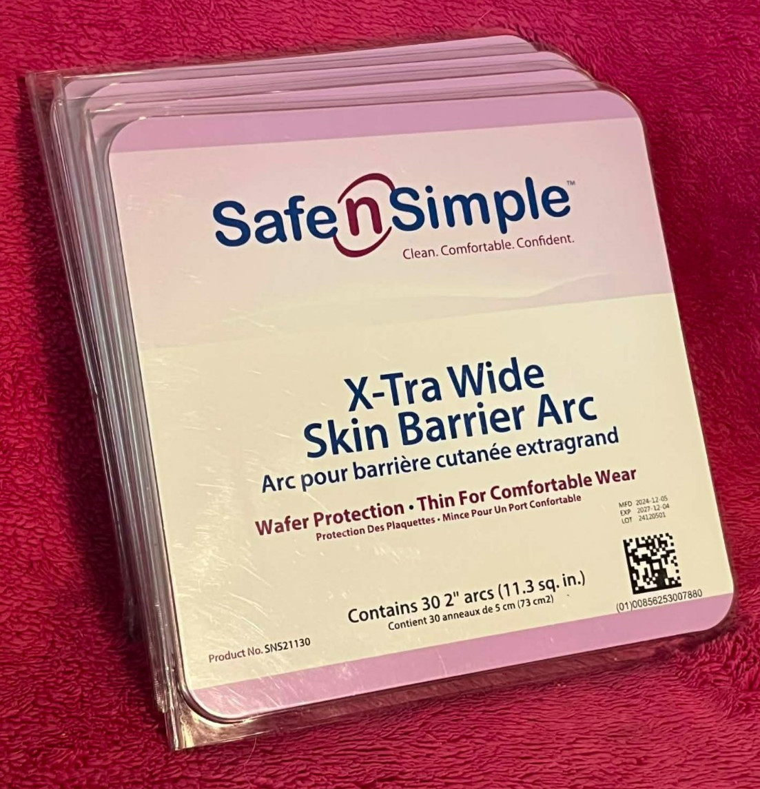 Safe n Simple SNS21130 X-Tra Wide Skin Barrier Arc 120 Arcs! exp 2027 NEW