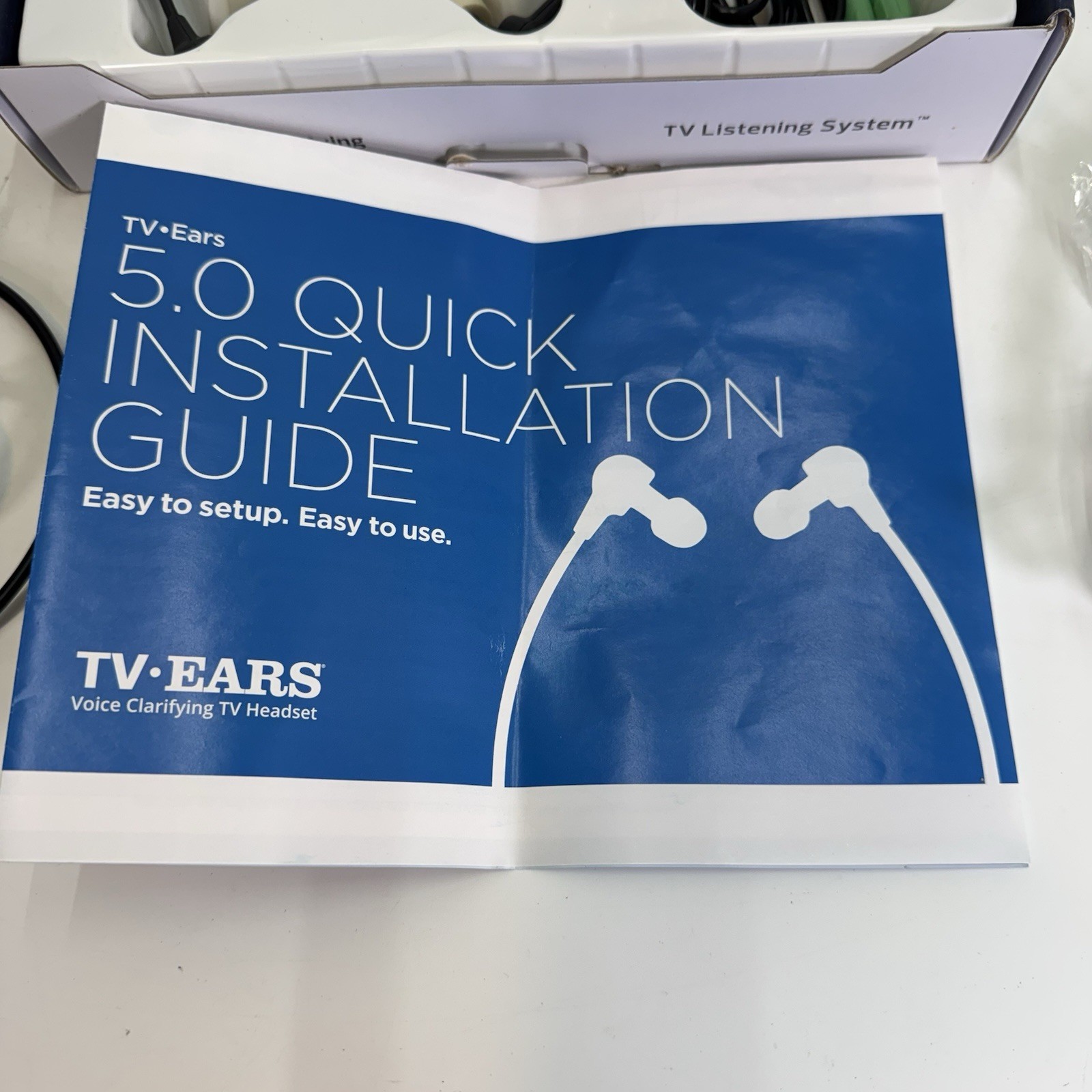 TV Ears 5.0 Wireless Headset System Dual 11741 TV Listening Hearing Assist
