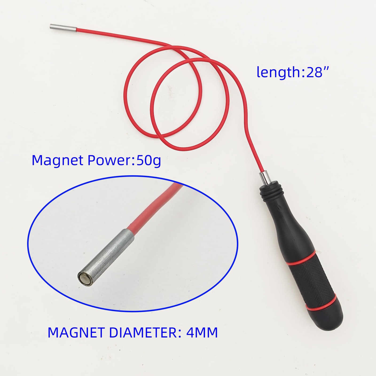 GUTIMORE Flexible Magnetic Pickup Tool set, 50g(4mm)&500g(6.5mm), 28″ Flexibl…