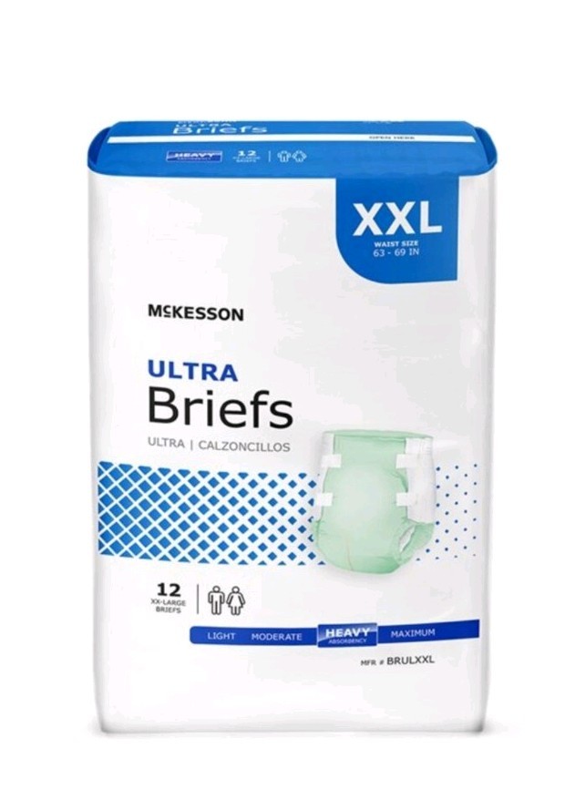 McKesson Ultra Briefs Adult Diapers Size XXL 3 Packs of 12 Each Unopened