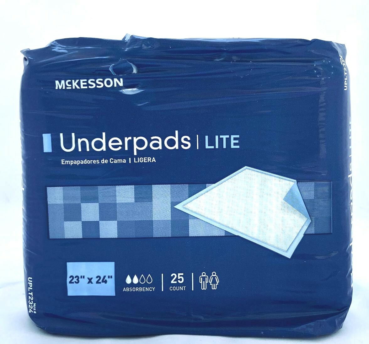 McKesson Underpads Lite 23 X 24 In Disposable Fluff / Polymer Light Absorbency