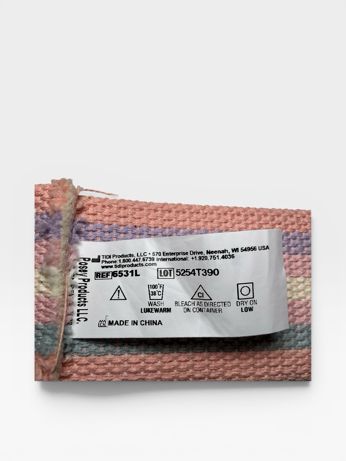 Posey Gait Belt Pastel Cotton Web 54″/Walking Aid Patient Assist Rehab Therapy