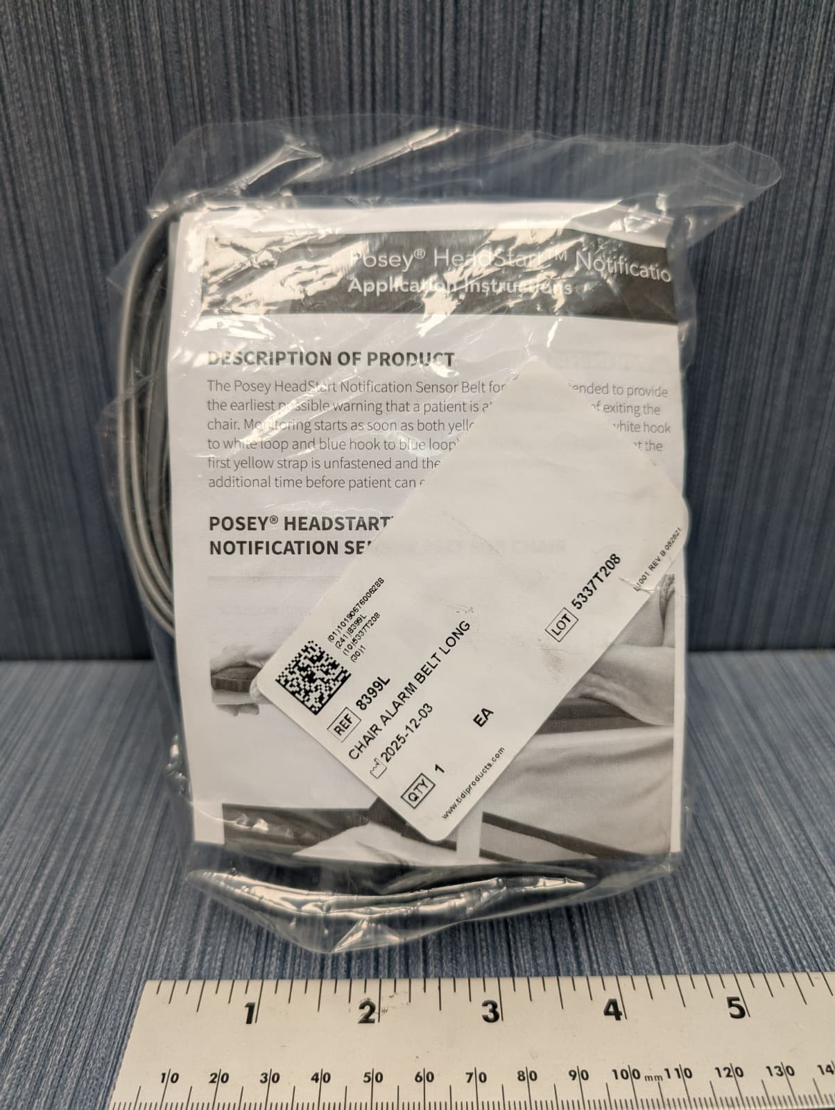 HeadStart Sensors Up To 89″ Chair Belt Compatible with Posey Alarms 8399L