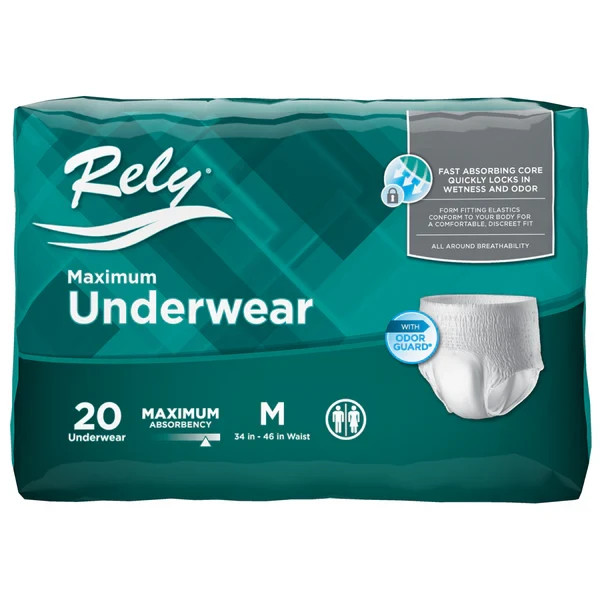 Rely Maximum Protective Underwear – Size Medium
