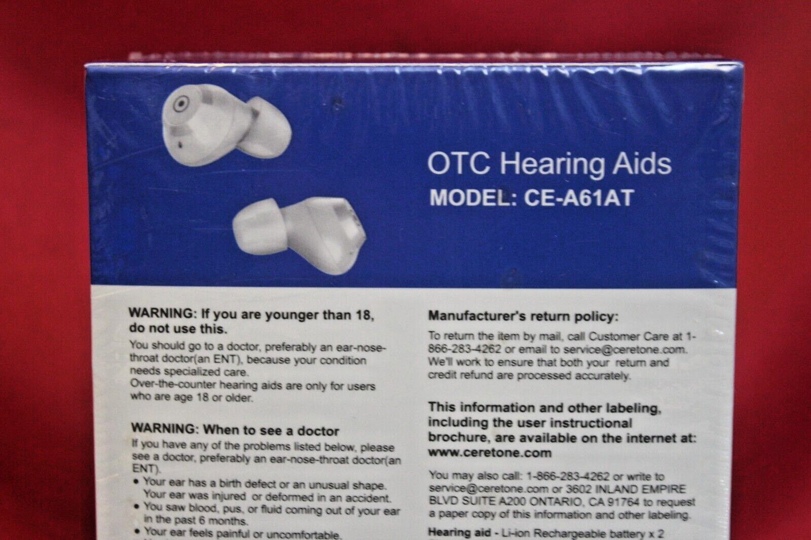 Ceretone Fusion OTC Hearing Aids (CE-A61AT) – NEW SEALED
