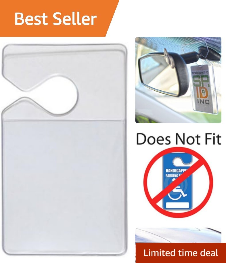 5 Clear Flexible Parking Permit Holders for Car & Truck – Heavy Duty Protection
