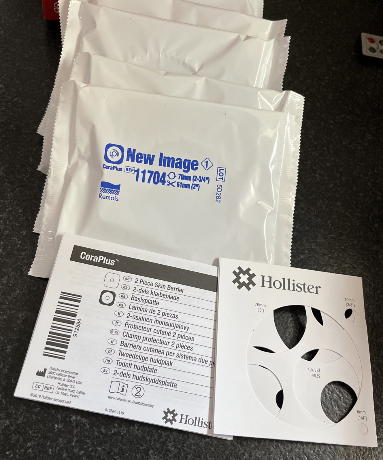2 Boxes of 5 Each HOLLISTER 11704 CeraPlus CONVEX Skin Barrier Exp. 2031