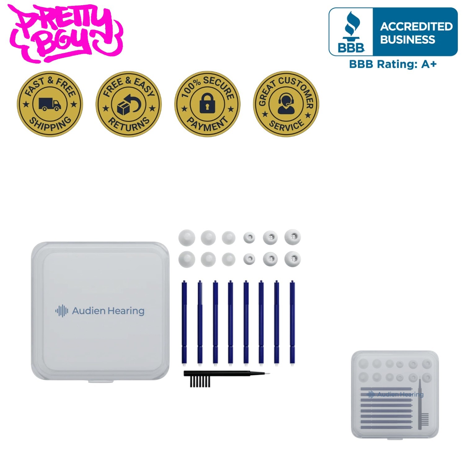 Aid Wax Guard Kit – Compatible with Audien Atom X and Atom Pro 2 Hearing Aids –