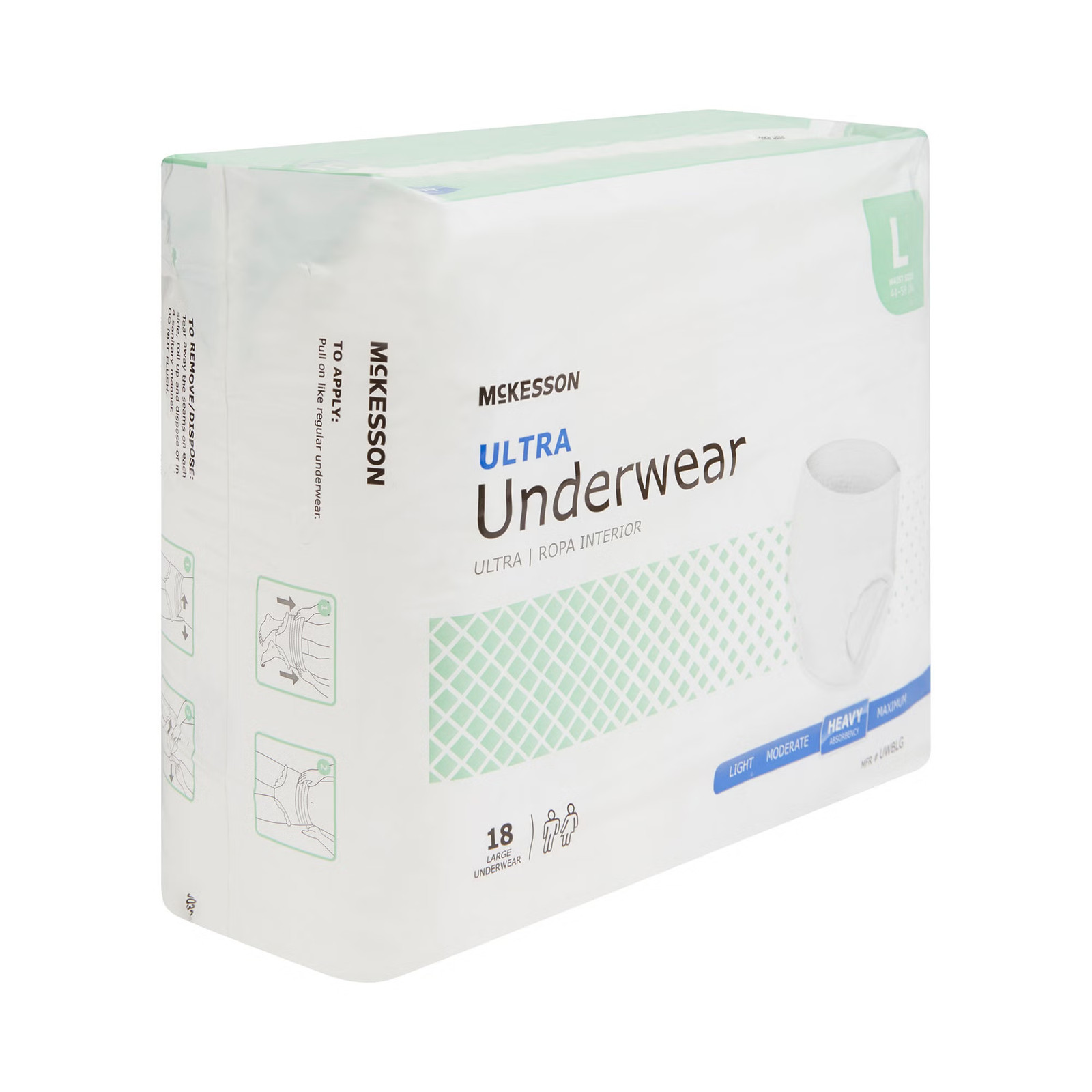 McKesson Adult Disposable Pull On Up Underwear Diapers L Heavy Absorbency 72 Ct