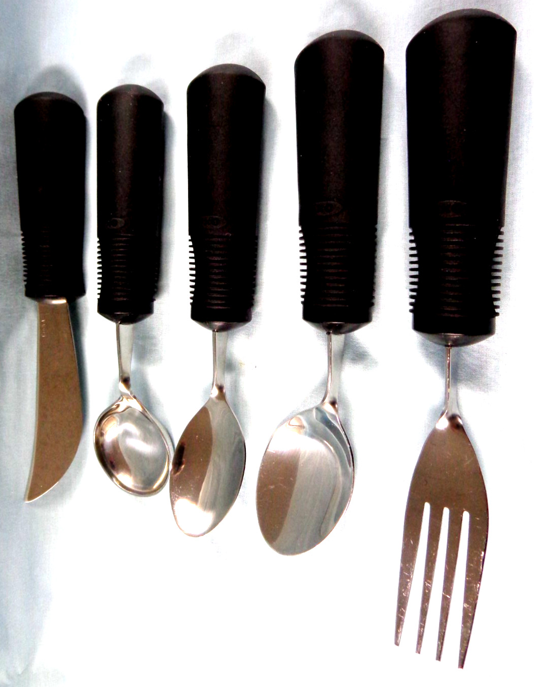OXO Good Grips 5 Pc Set Big Silverware Bendable Weighted For Disability