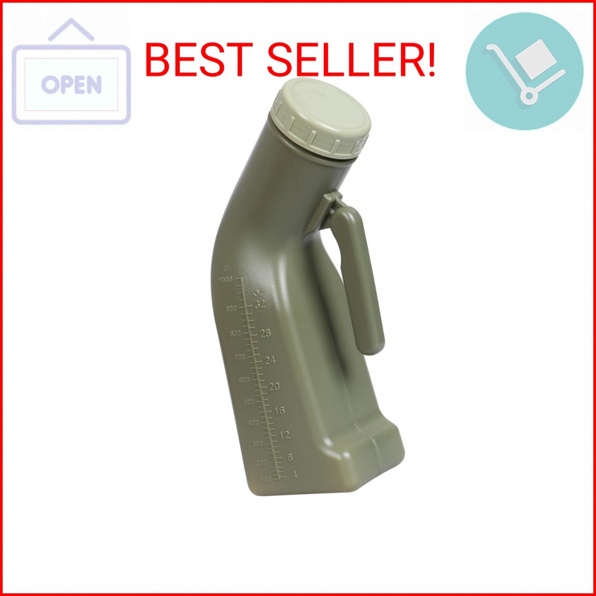 Urinals for Men Male Urinal Bottle Spill Proof with Screw Cap Lid Plastic Pee Bo