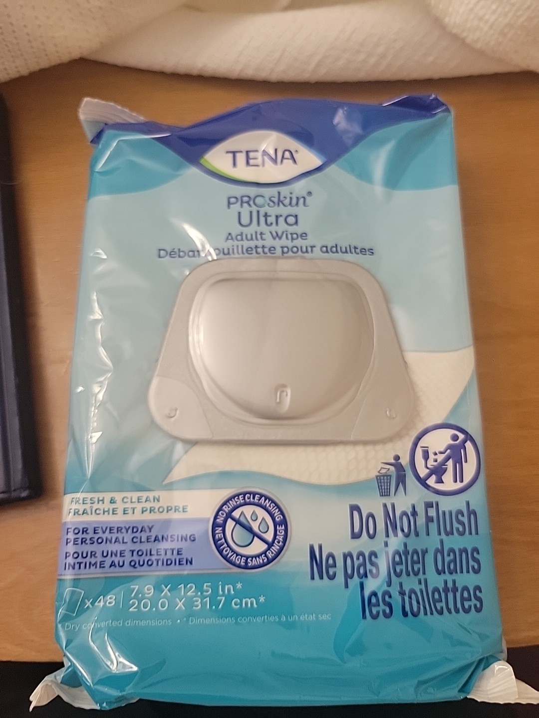 Tena ProSkin Ultra Adult Wipes, 48 Count. 6 packs