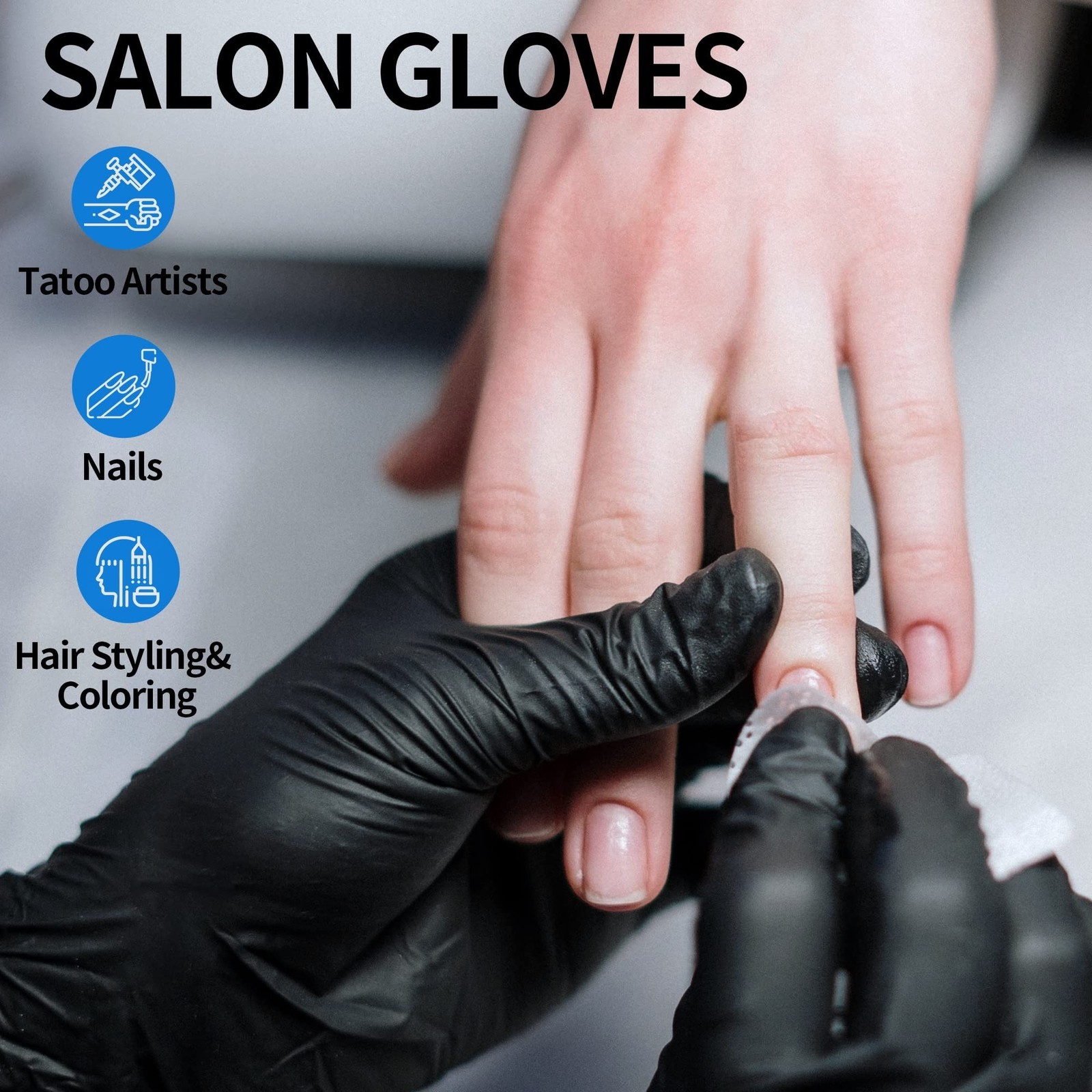 Medical Black Nitrile Exam Gloves – Latex-Free & Powder-Free – NGPF 1046 (Cas…