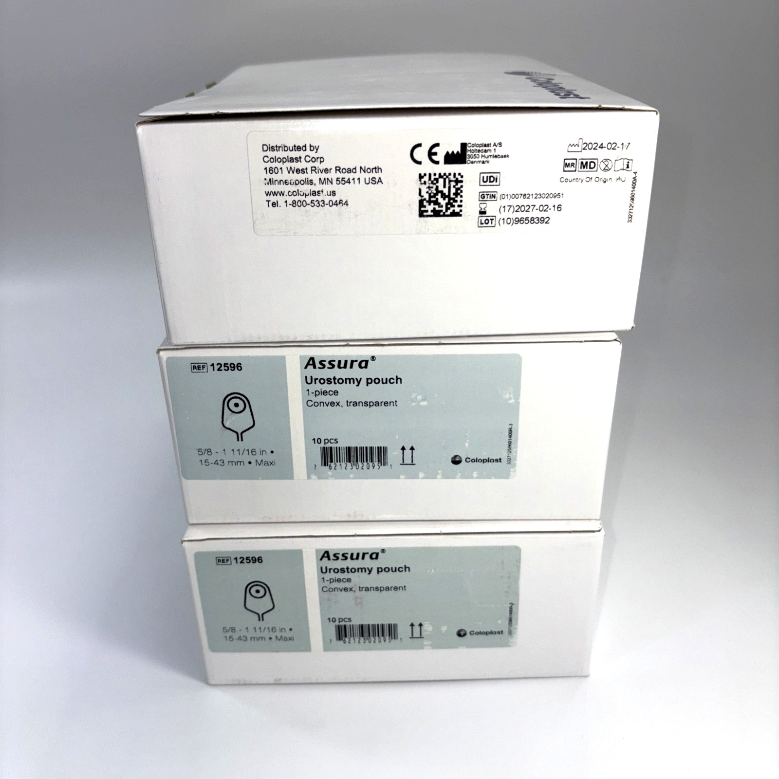 30 Coloplast 12596 Assura® Urostomy Pouches 1-pc System Expires 2027 – 3 Boxes!