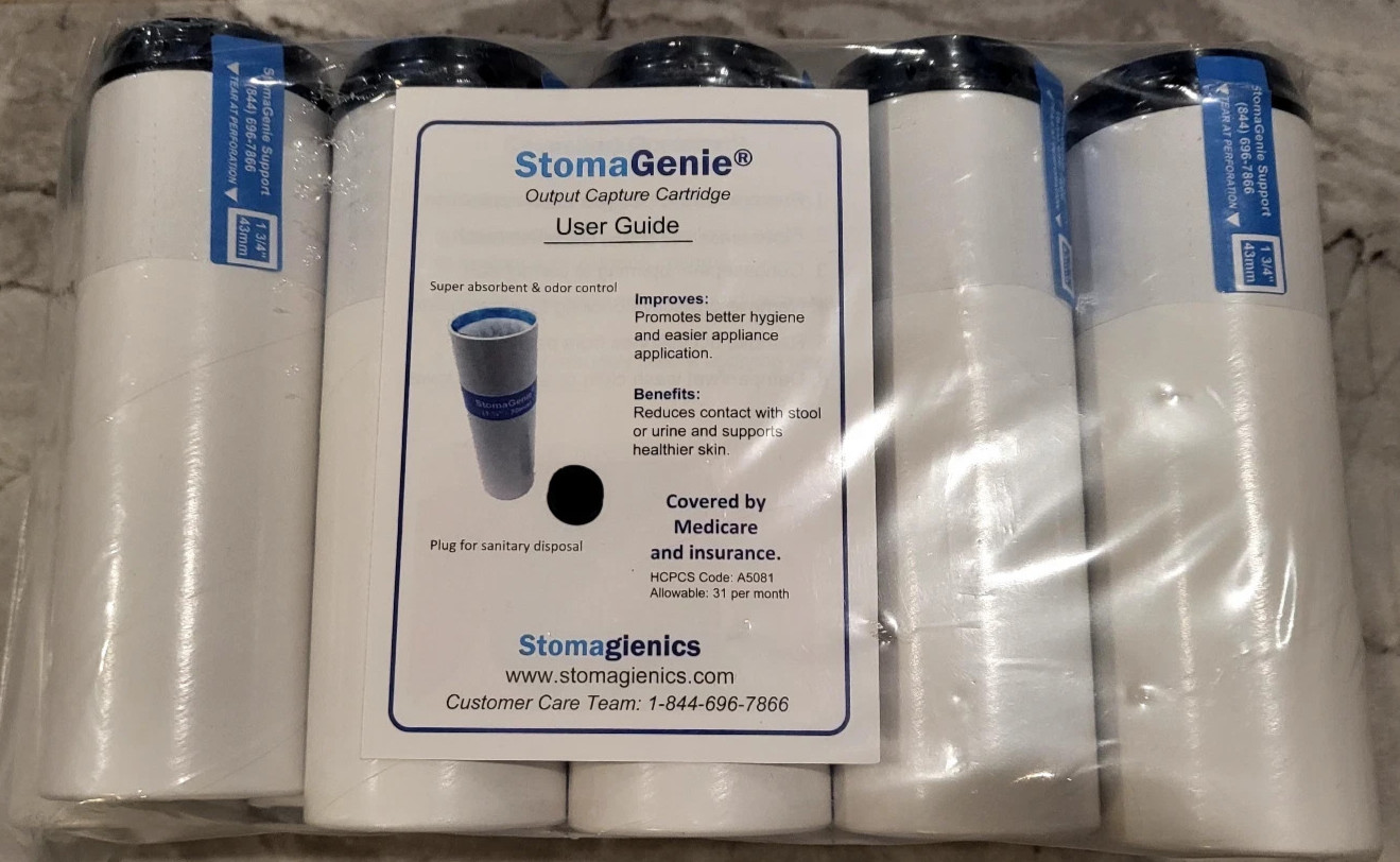 10 StomaGenie 12020P 1 3/4″ (43mm) Stoma Waste Capture Devices