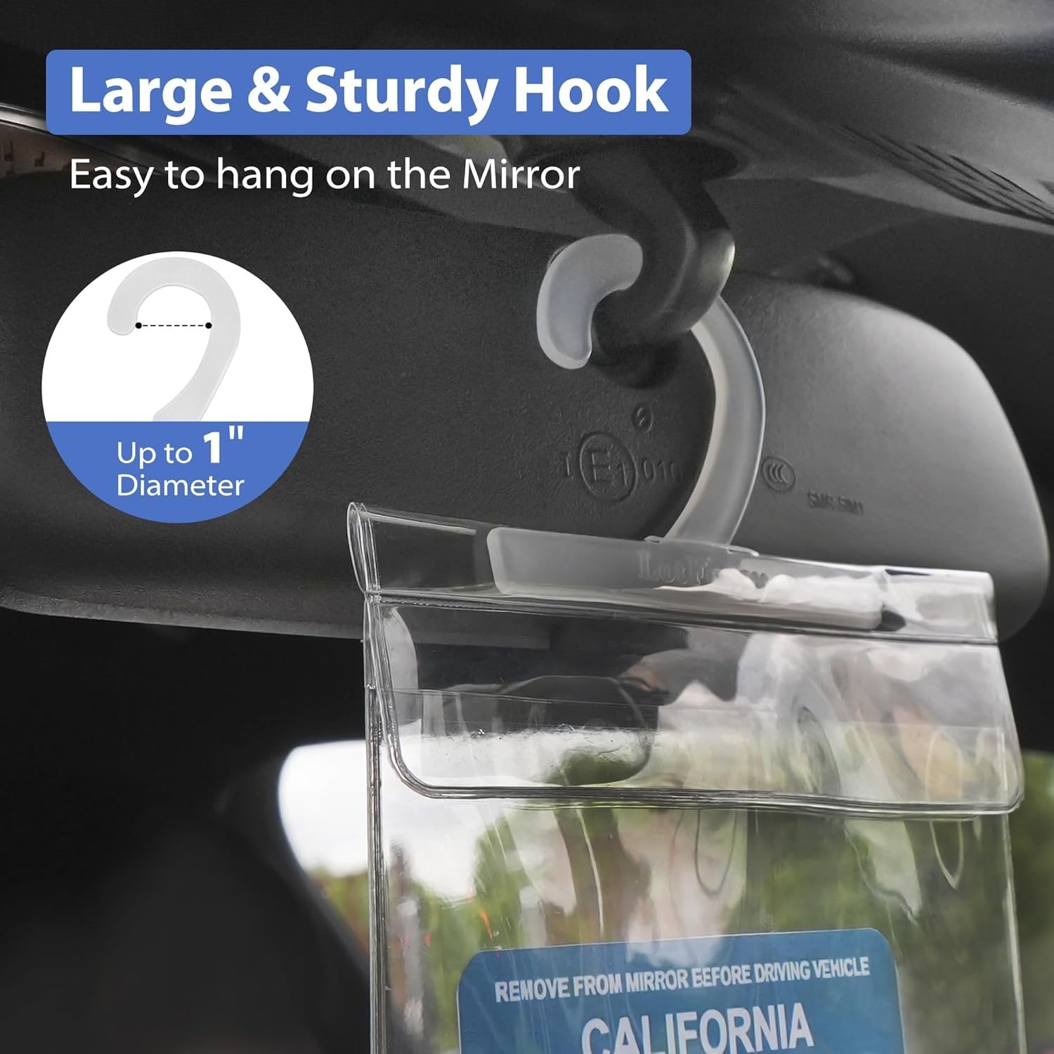 Handicap Parking Permit Cover 2Pcs Sturdy Plastic Sleeve for Vehicle Display