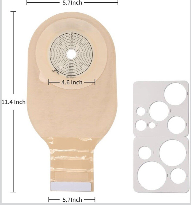 NEW!! 20 Pc Colostomy Bag, Stoma Care Cut To Fit NON TOXIC 4/7/27