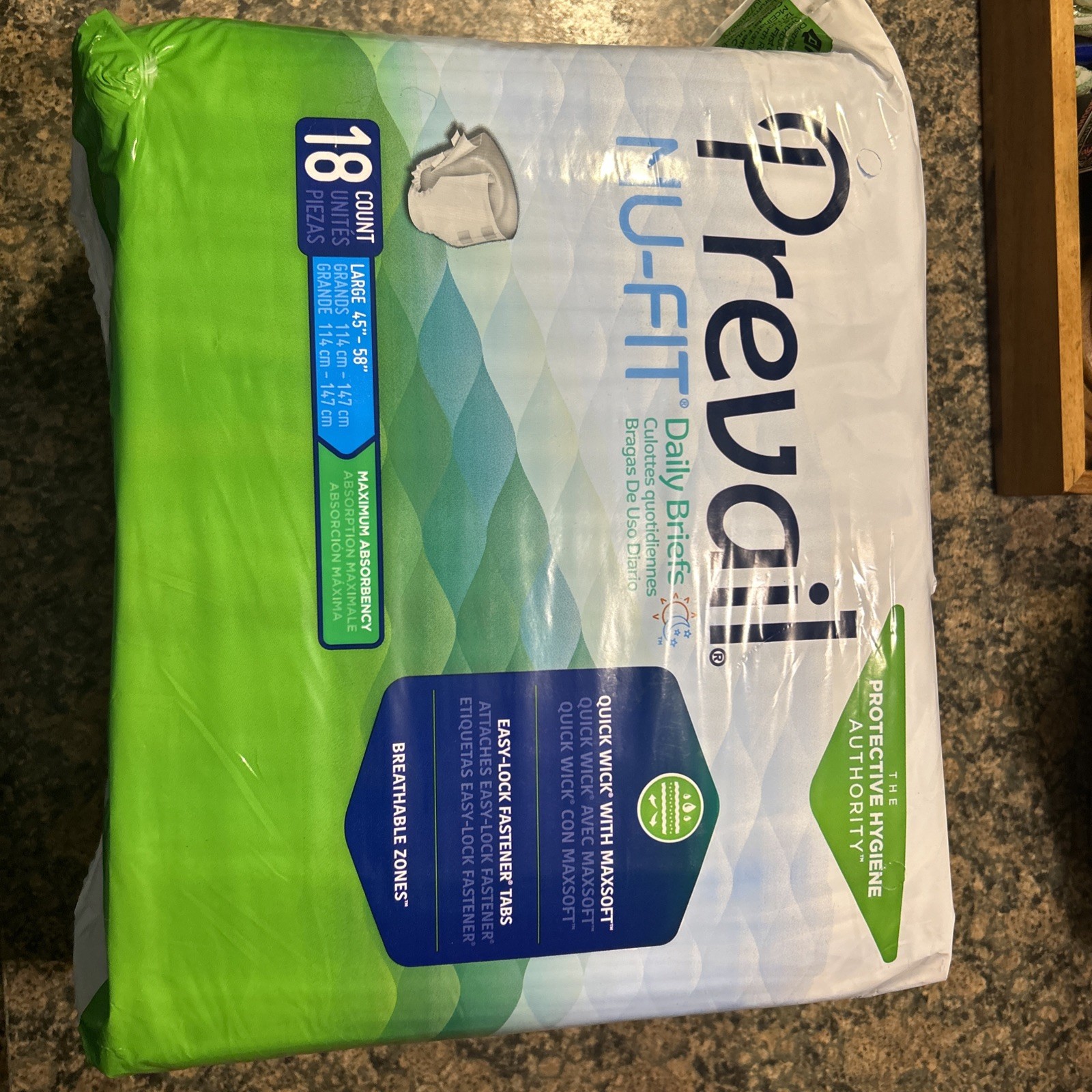 Prevail Per-Fit Adult Briefs Diapers With Tabs L maximum Absorbency 18 Ct