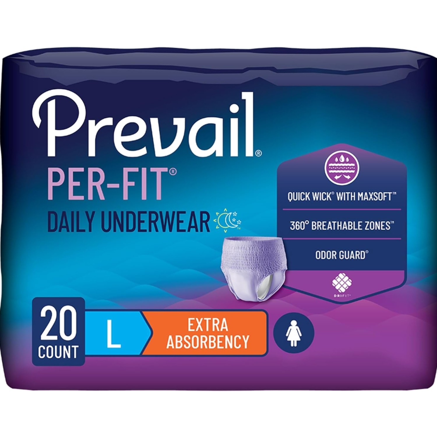 Per-Fit for Women Daily Protective Underwear, Pull-up Disposable Adult Diaper…