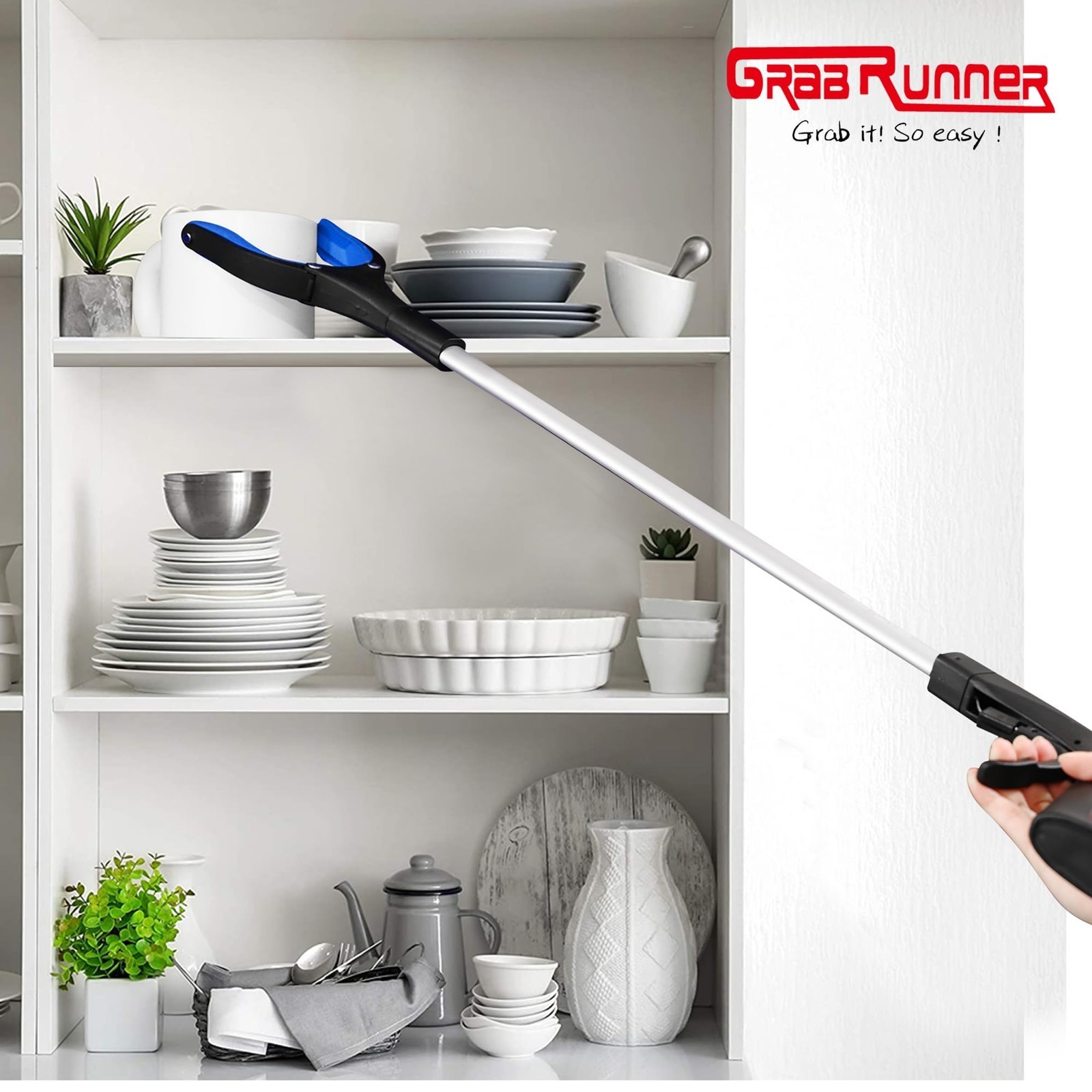 32″ Grabber Reacher Tool Foldable Reacher Grabber Pickup Tool 360° Rotating
