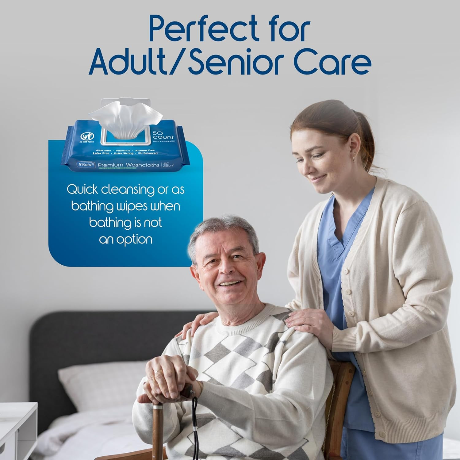 Adult Wet Wipes, Wash Cloths | Adult Wipes for Incontinence & Cleansing for Elde