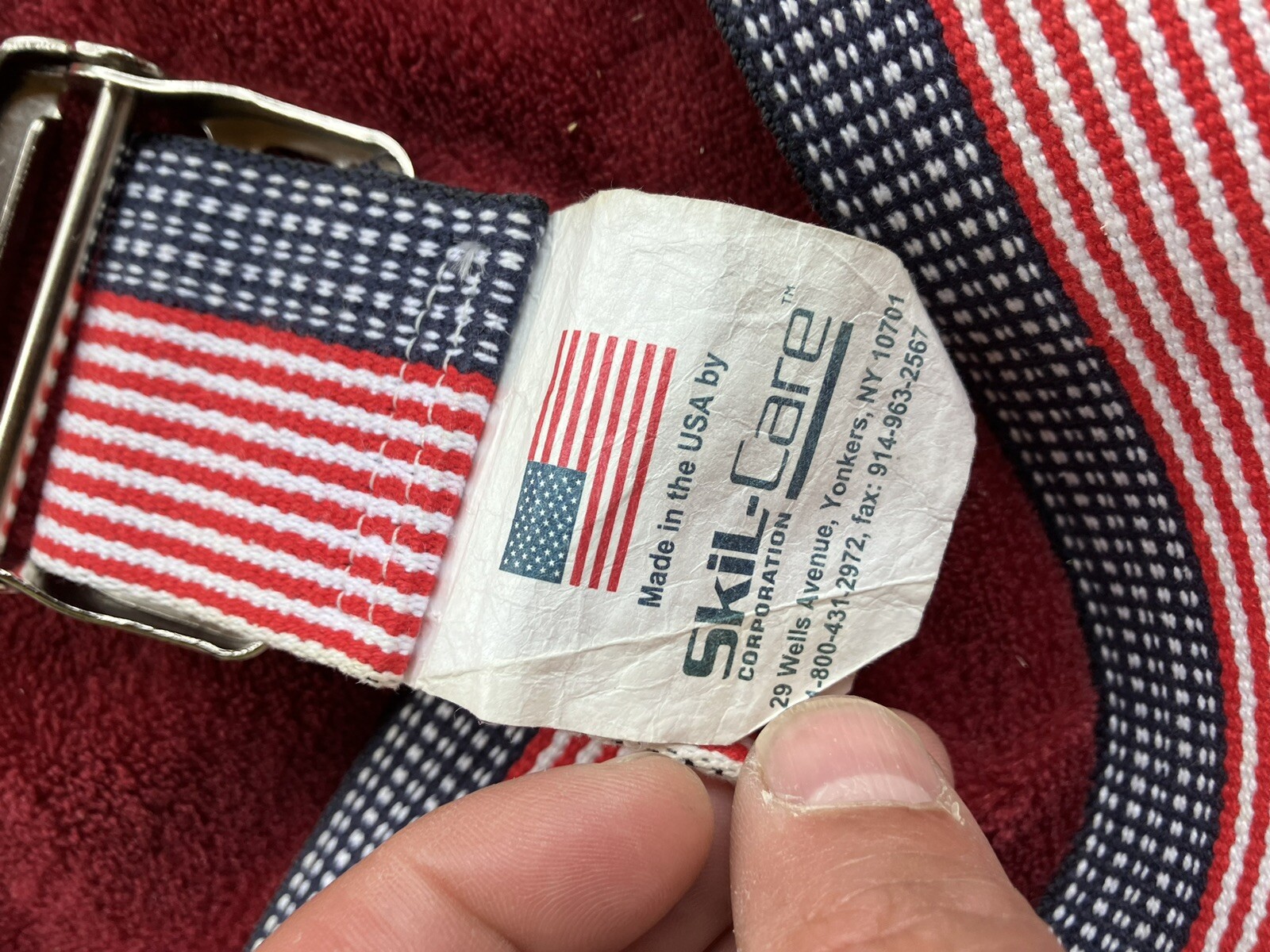 Skil Care Gait Belt Patriotic Red/White/Blue–Free Ship