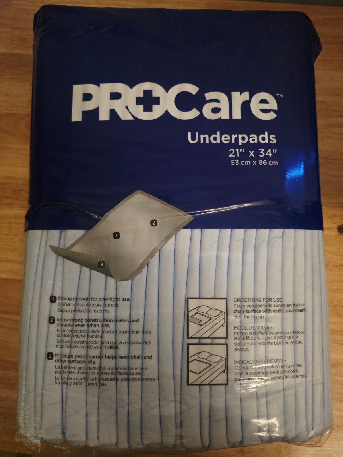 Procare Underpads 21″ X 34″ Moisture-Proof 50pack