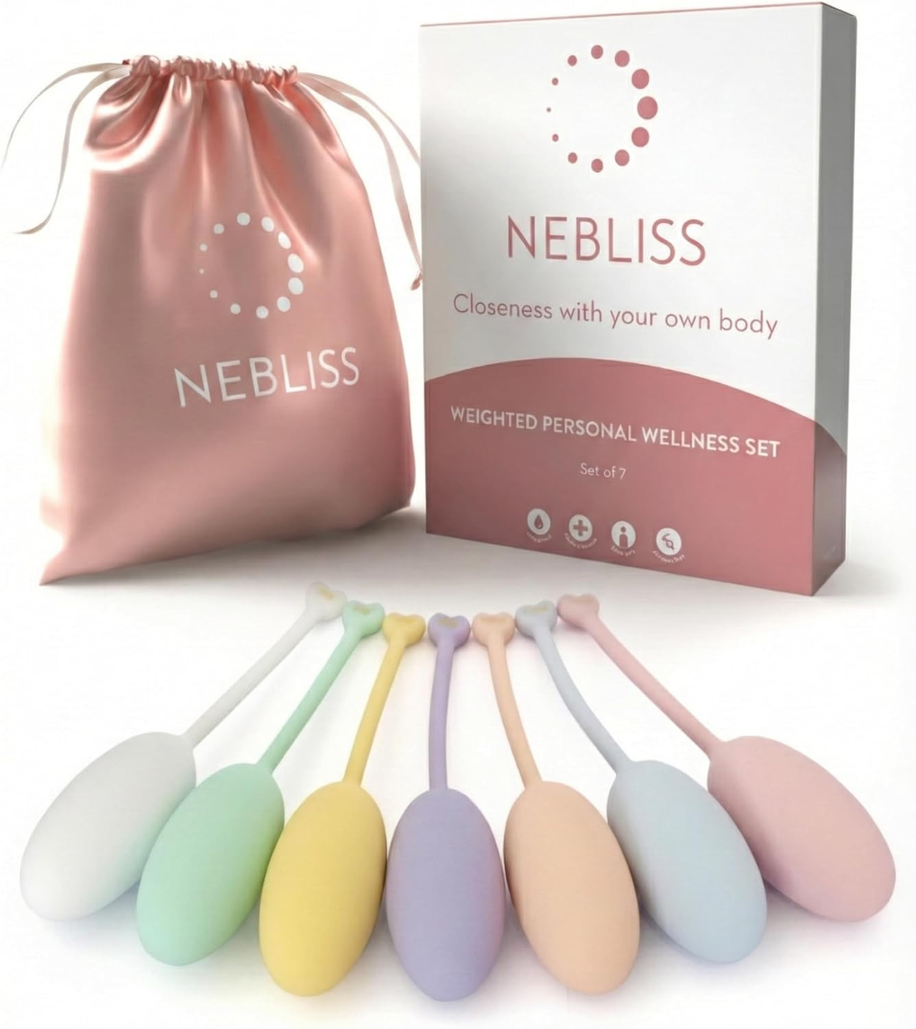 7-Piece Weighted Pelvic Trainer Set for Women, Body-Safe Silicone